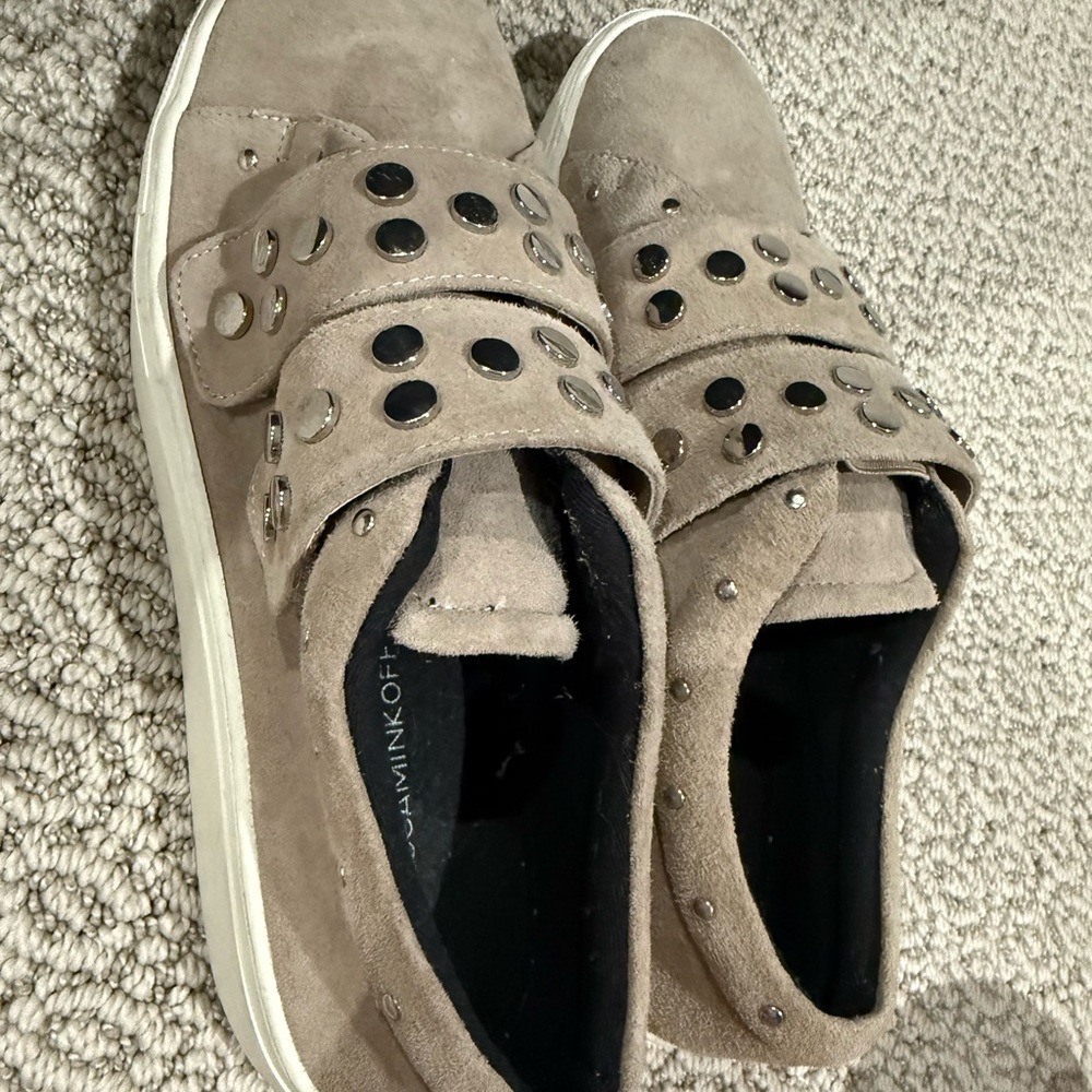 Rebecca Minkoff Tan Studded Sneakers